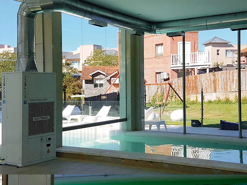 Deshumectación de piscina en vivienda particular